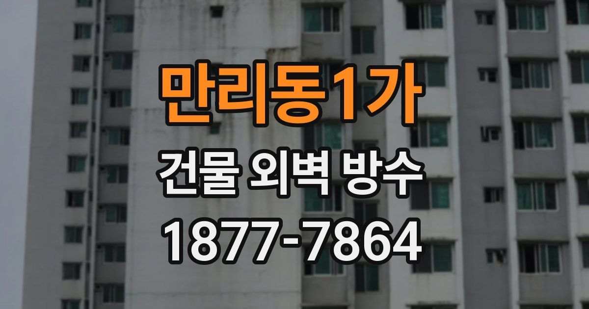만리동1가 건물 외벽 방수