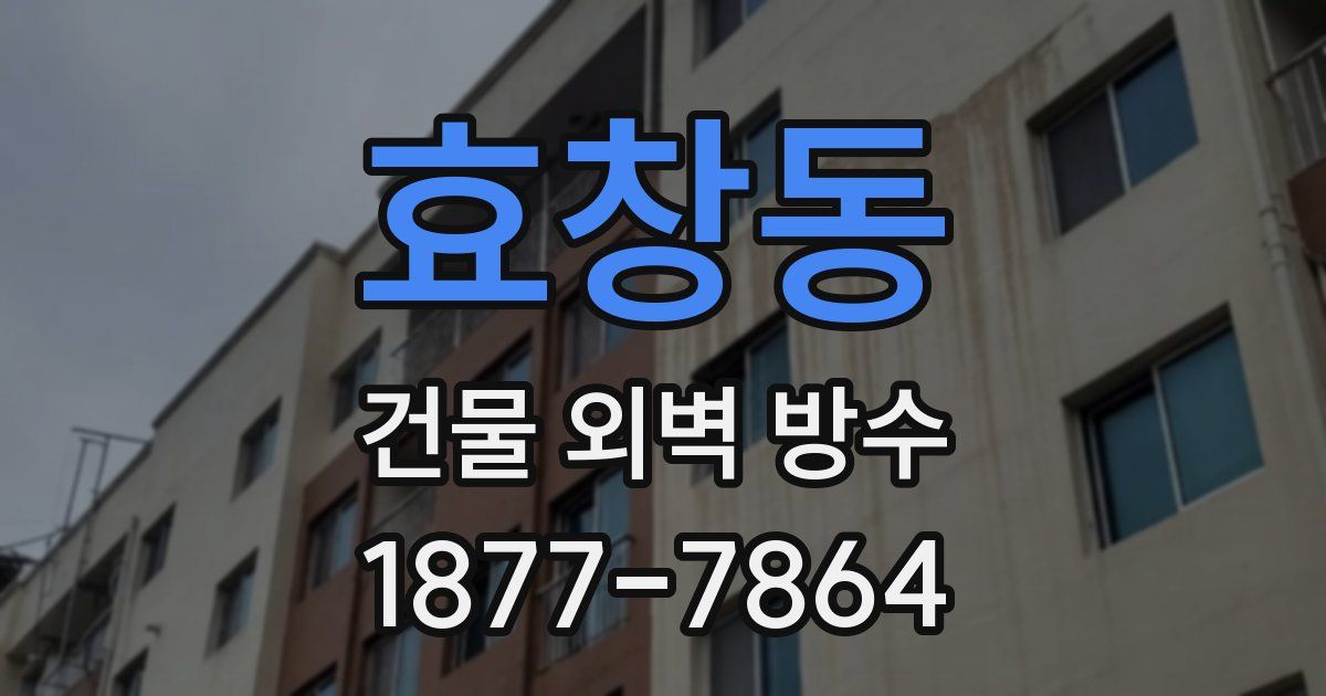 효창동 건물 외벽 방수