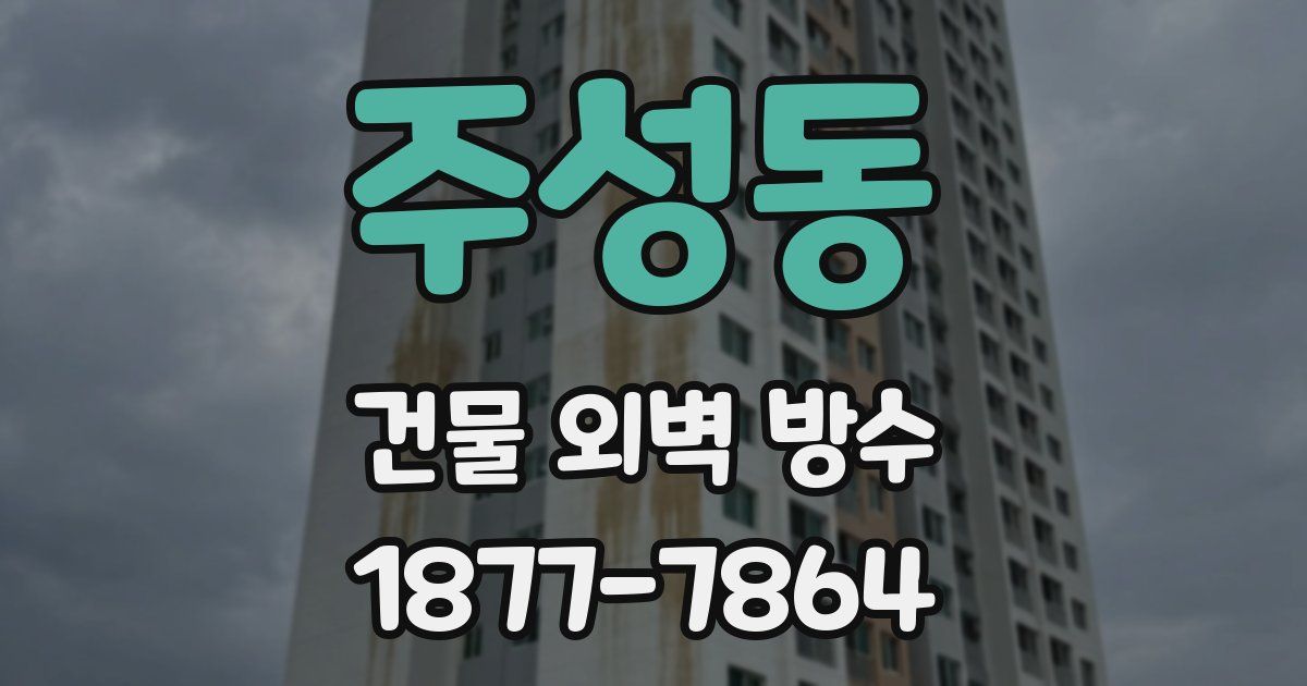 주성동 건물 외벽 방수