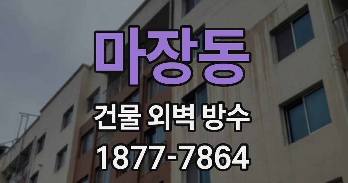 마장동 건물 외벽 방수