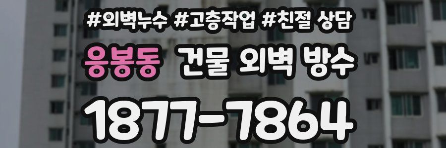 응봉동 건물 외벽 방수