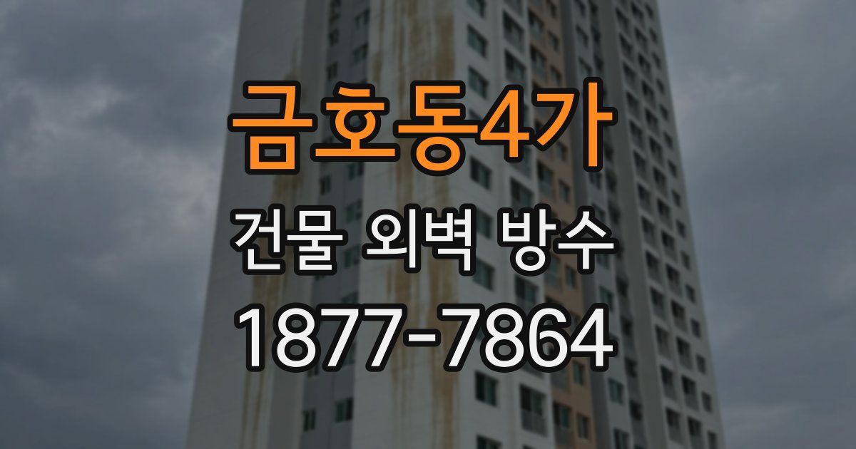 금호동4가 건물 외벽 방수