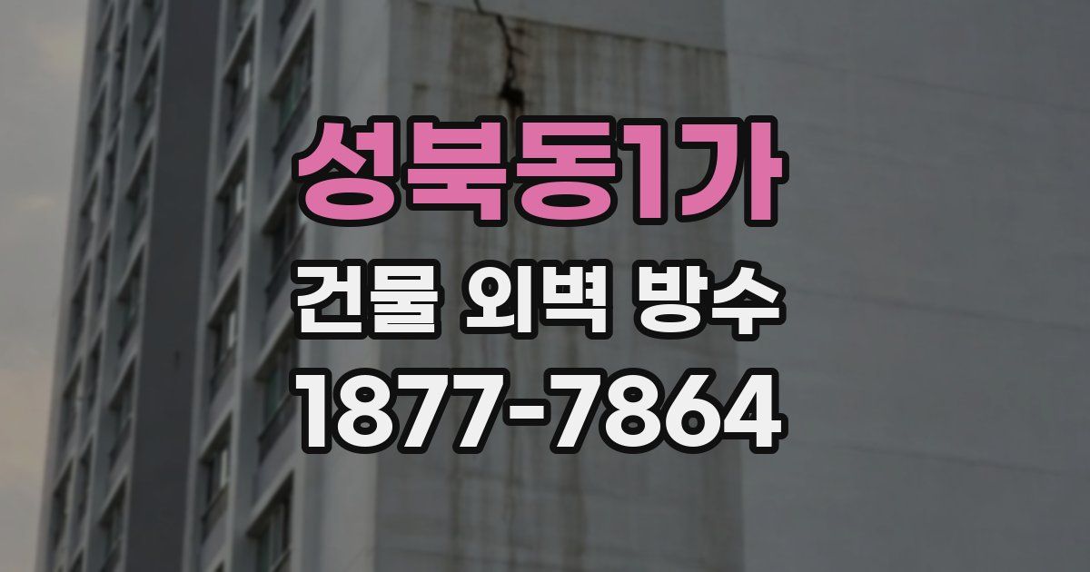 성북동1가 건물 외벽 방수