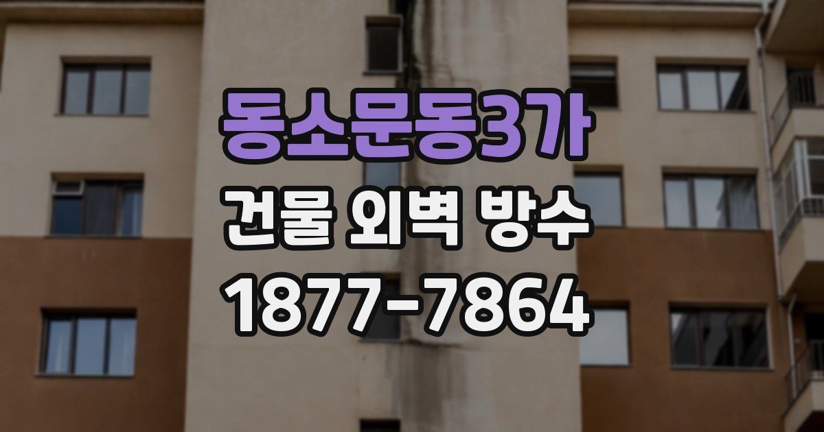 동소문동3가 건물 외벽 방수