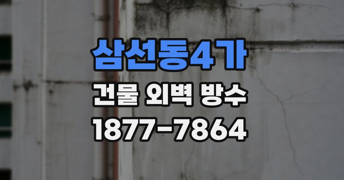 삼선동4가 건물 외벽 방수