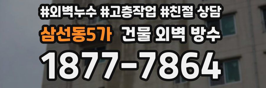 삼선동5가 건물 외벽 방수