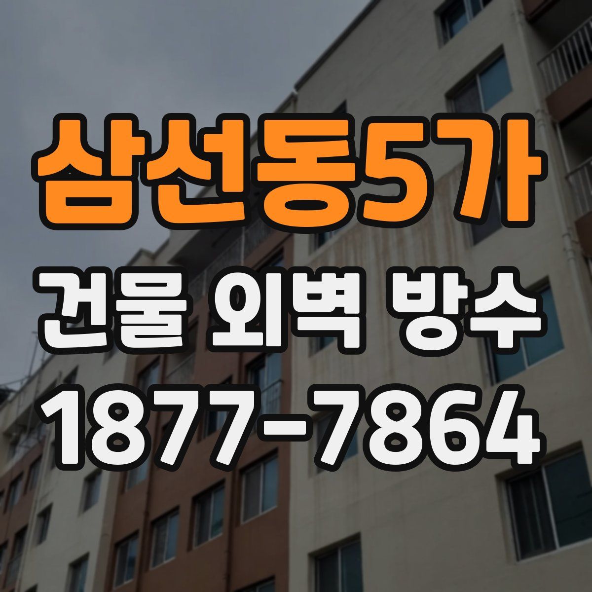 삼선동5가 건물 외벽 방수