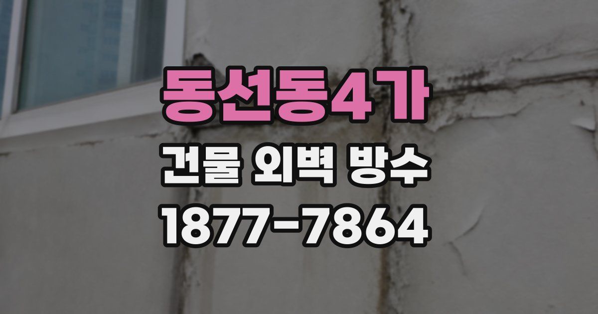 동선동4가 건물 외벽 방수