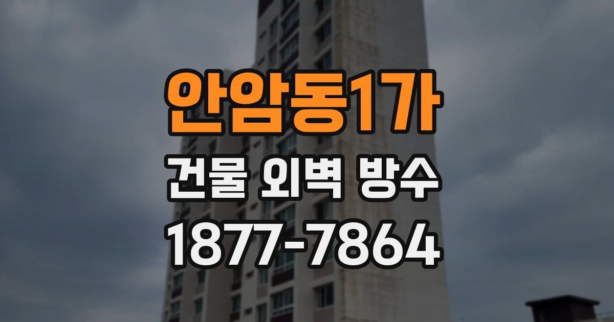 안암동1가 건물 외벽 방수