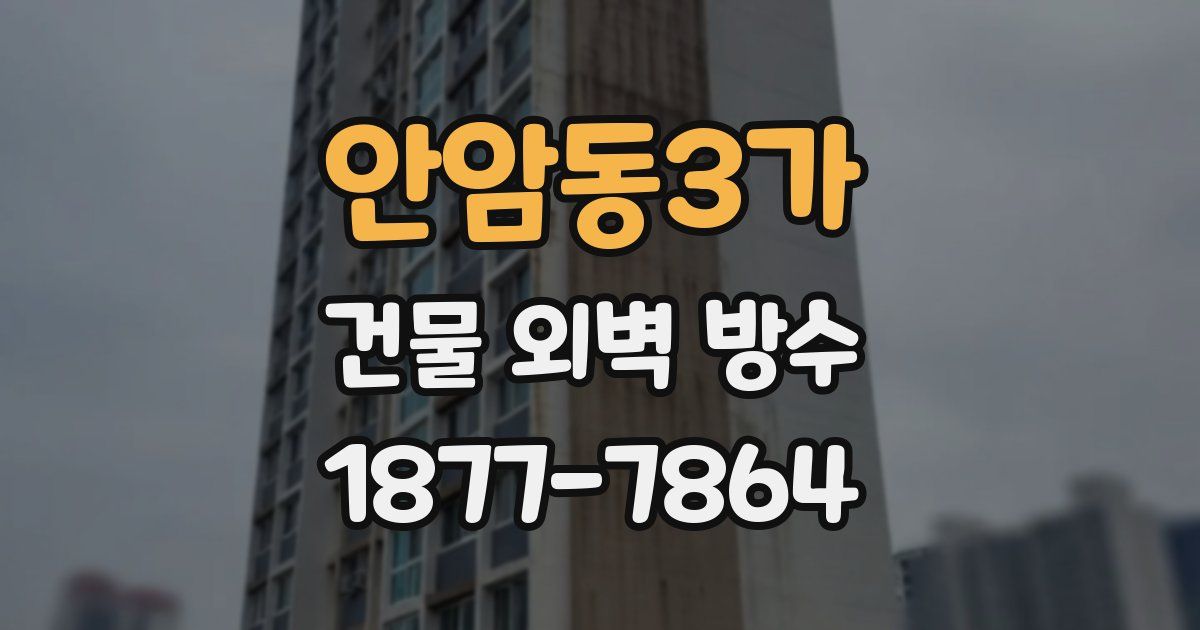 안암동3가 건물 외벽 방수