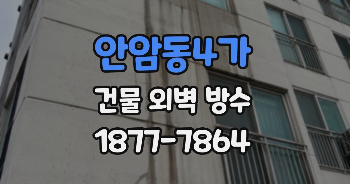 안암동4가 건물 외벽 방수