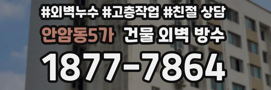 안암동5가 건물 외벽 방수