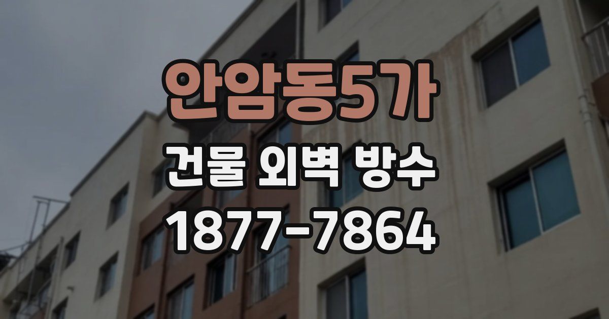 안암동5가 건물 외벽 방수