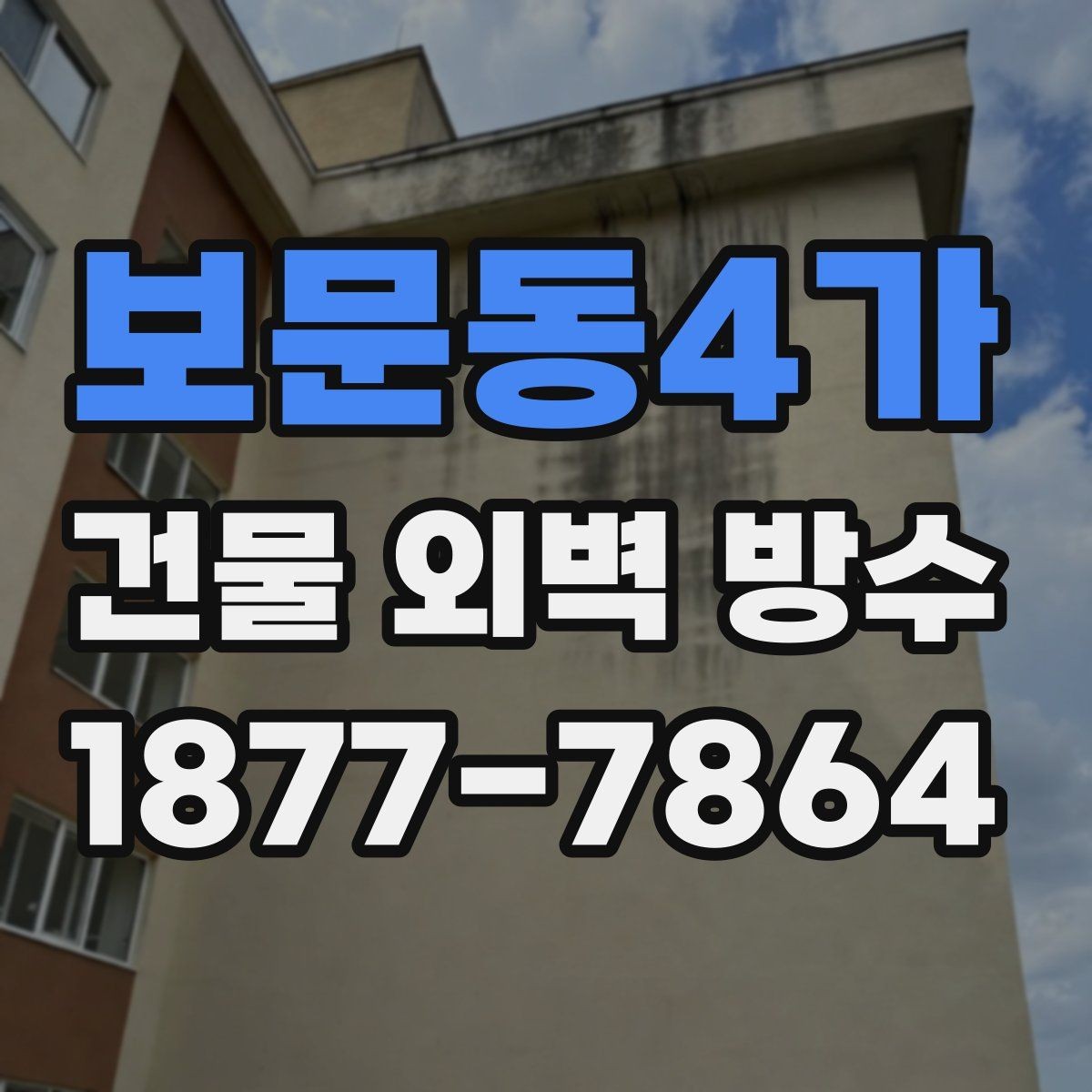 보문동4가 건물 외벽 방수 공사 전후 관리 방법