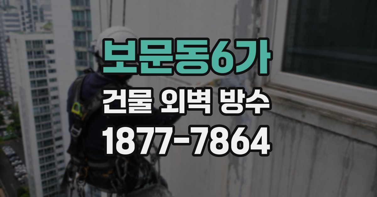 보문동6가 건물 외벽 방수