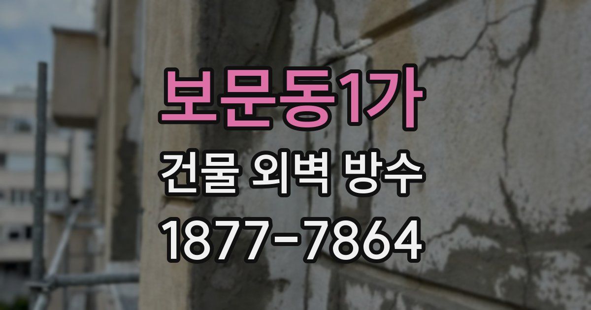보문동1가 건물 외벽 방수