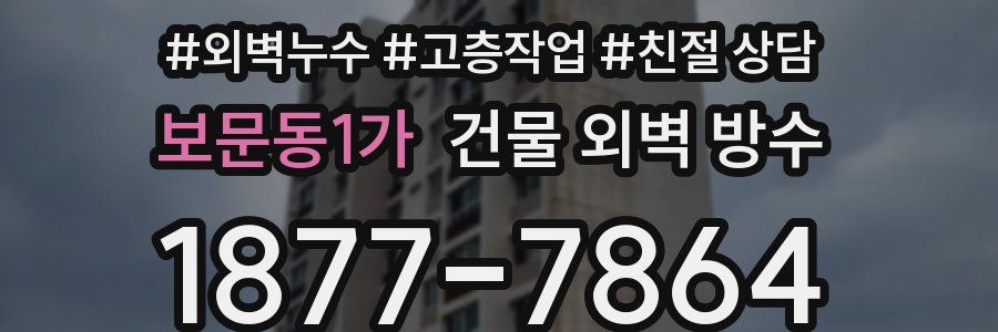 보문동1가 건물 외벽 방수