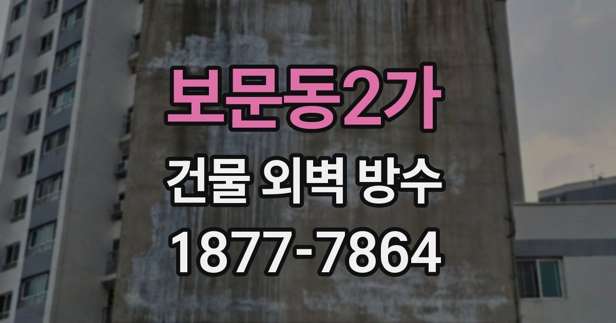 보문동2가 건물 외벽 방수