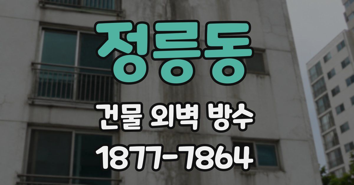 정릉동 건물 외벽 방수