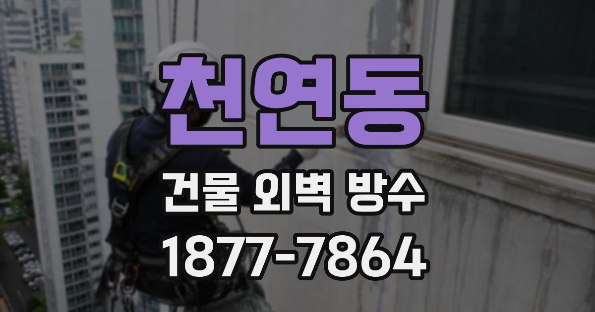 천연동 건물 외벽 방수