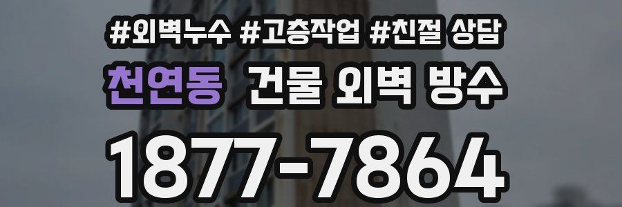 천연동 건물 외벽 방수