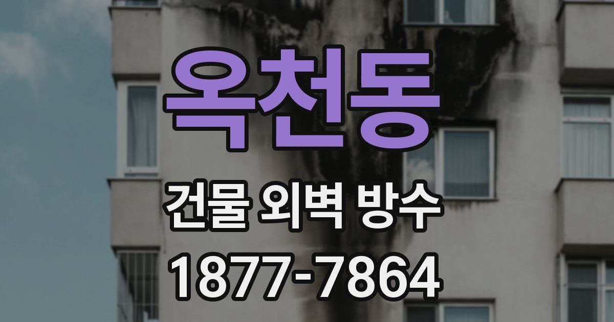 옥천동 건물 외벽 방수