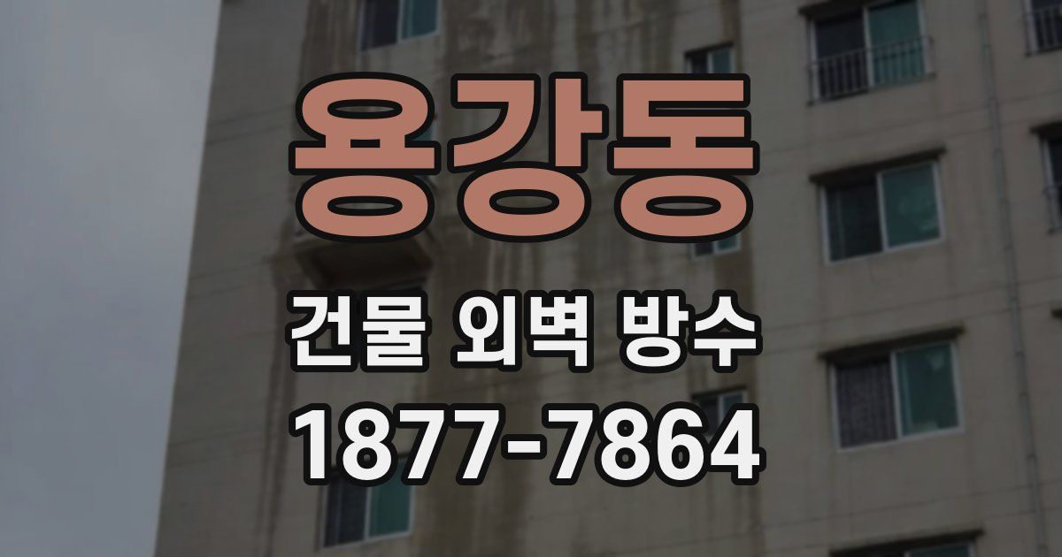 용강동 건물 외벽 방수