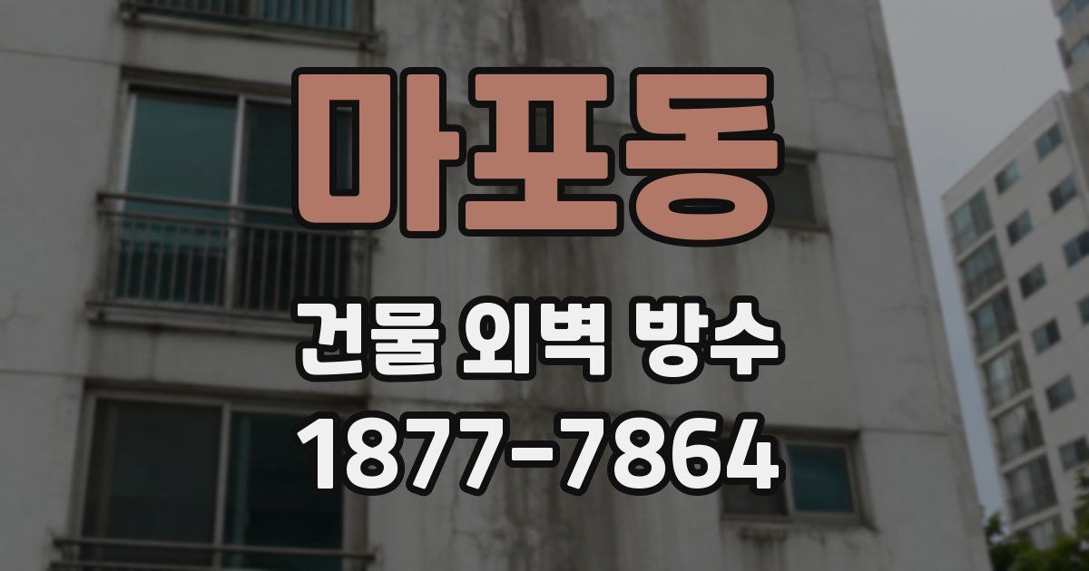 마포동 건물 외벽 방수