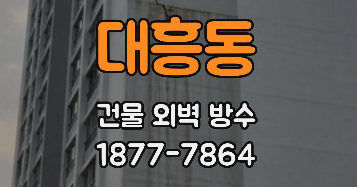 대흥동 건물 외벽 방수