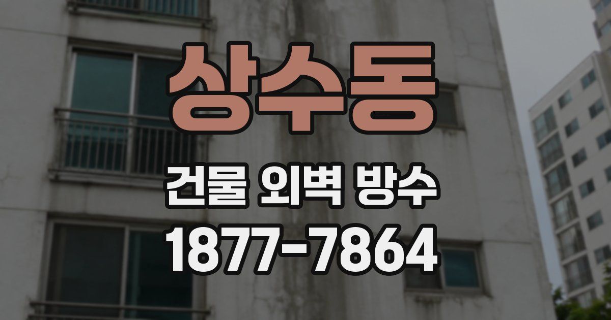 상수동 건물 외벽 방수
