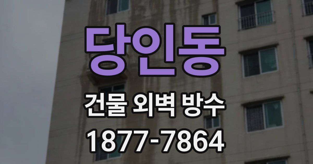 당인동 건물 외벽 방수
