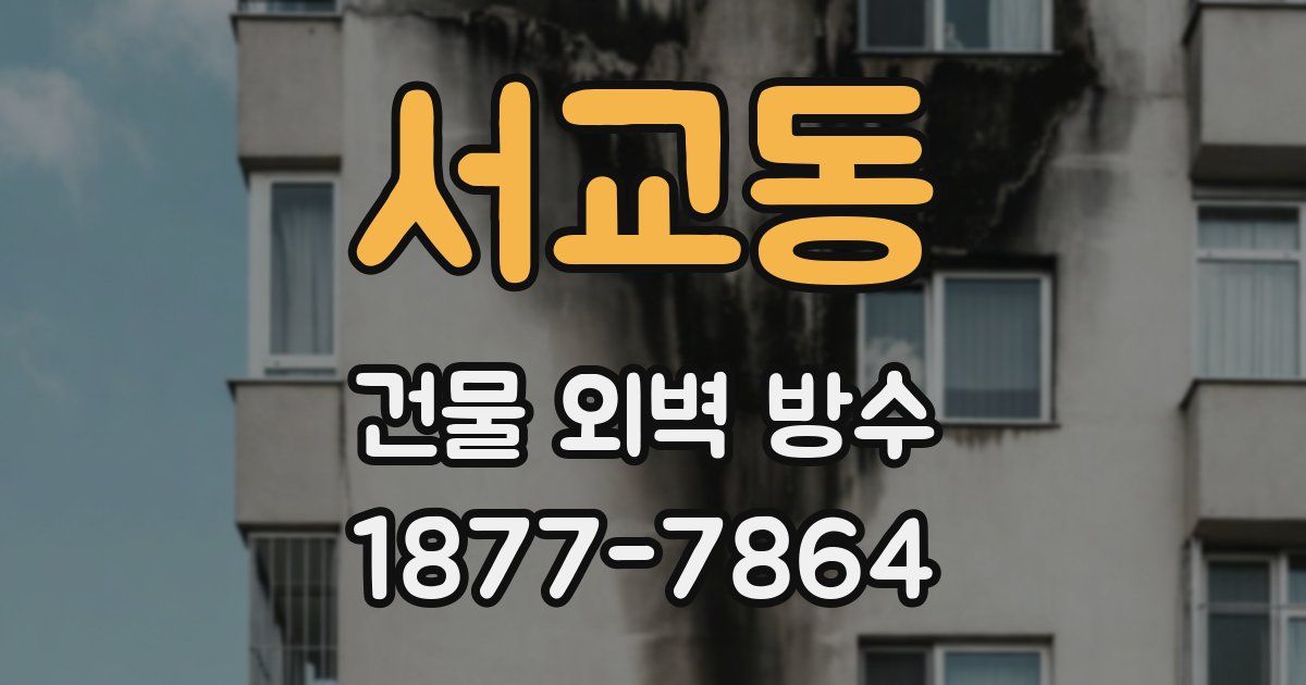 서교동 건물 외벽 방수