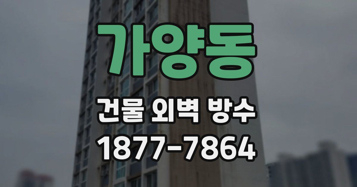 가양동 건물 외벽 방수