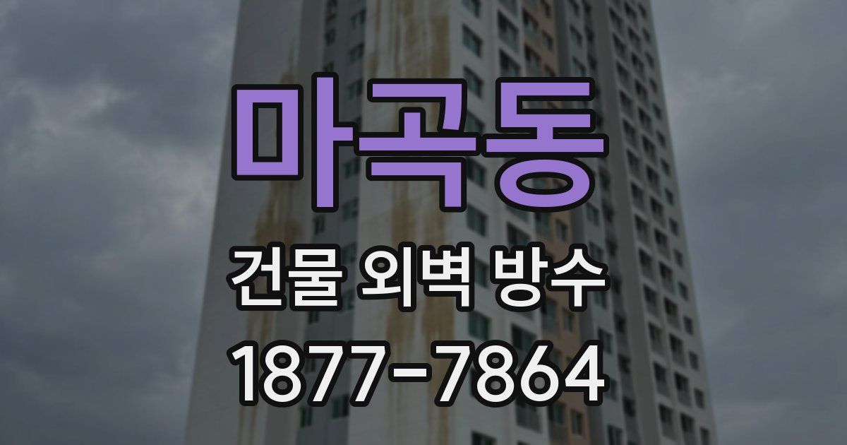 마곡동 건물 외벽 방수