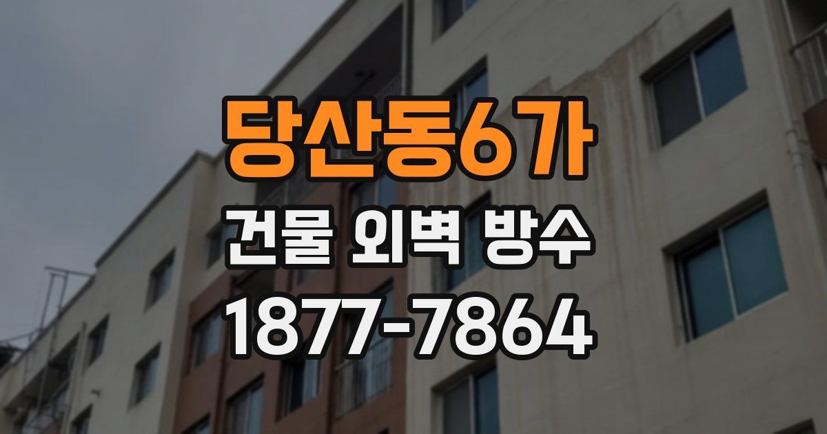 당산동6가 건물 외벽 방수