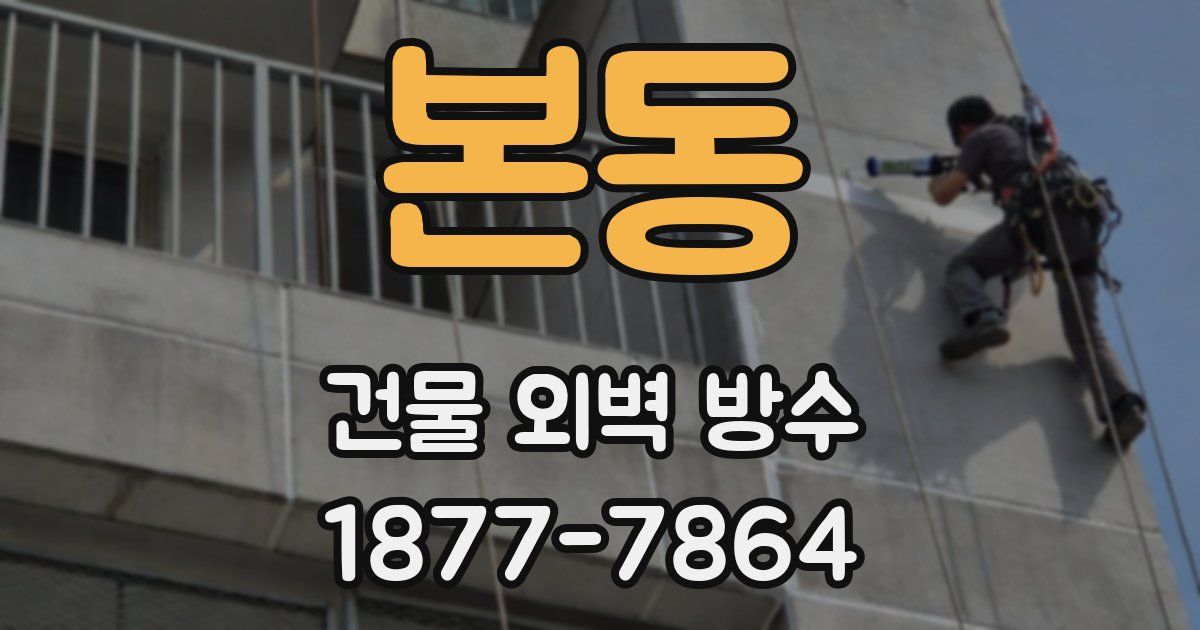 본동 건물 외벽 방수