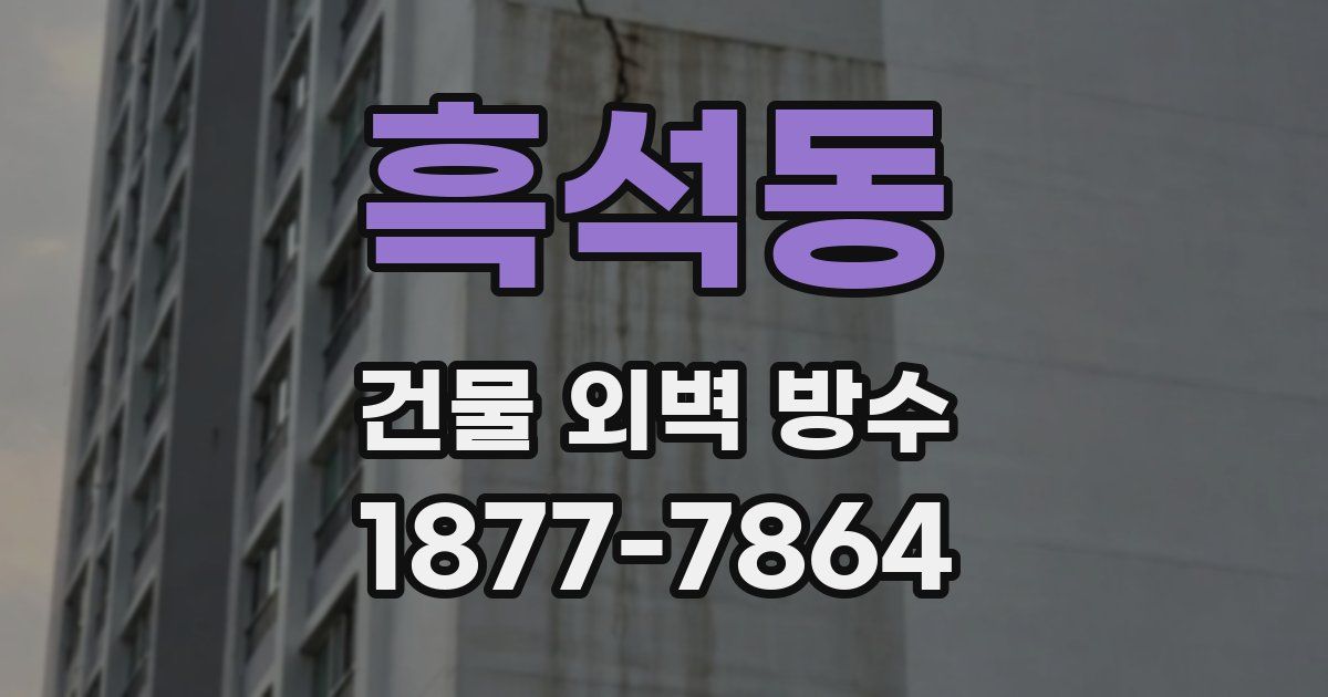 흑석동 건물 외벽 방수