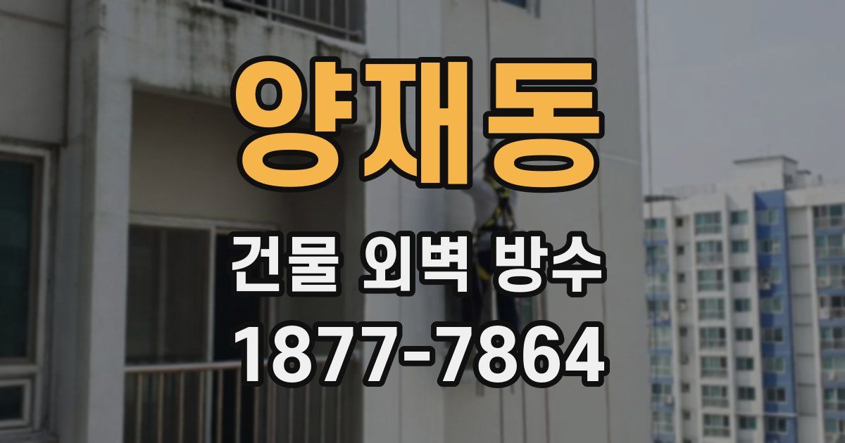 양재동 건물 외벽 방수