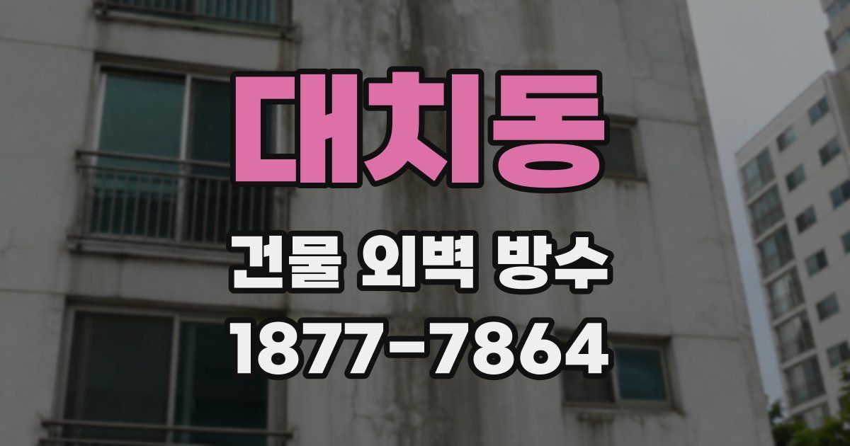 대치동 건물 외벽 방수