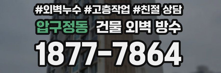 압구정동 건물 외벽 방수