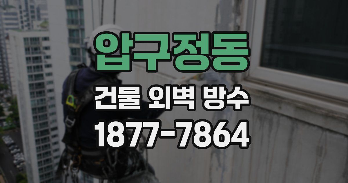 압구정동 건물 외벽 방수