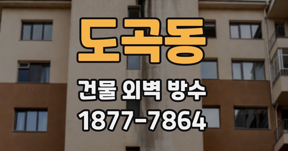 도곡동 건물 외벽 방수