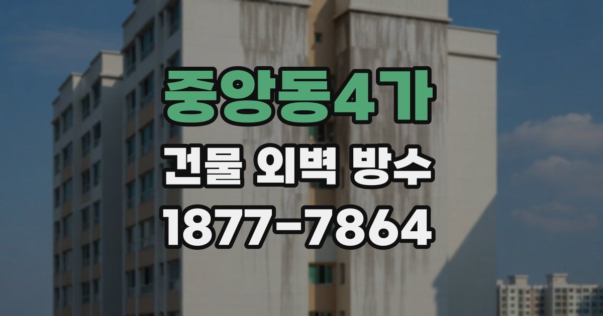 중앙동4가 건물 외벽 방수