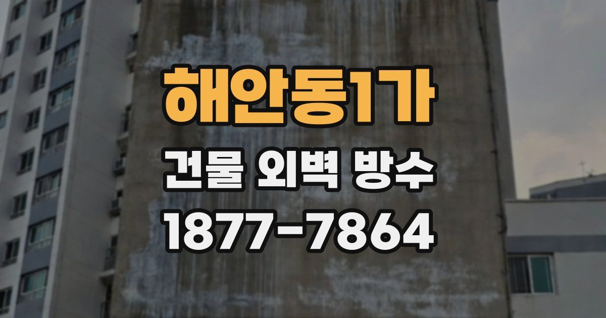 해안동1가 건물 외벽 방수