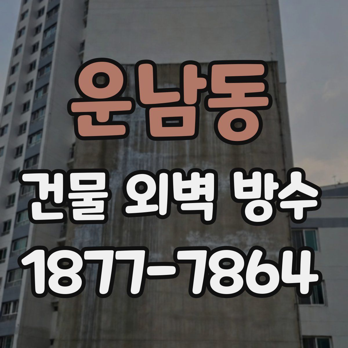 운남동 건물 외벽 방수