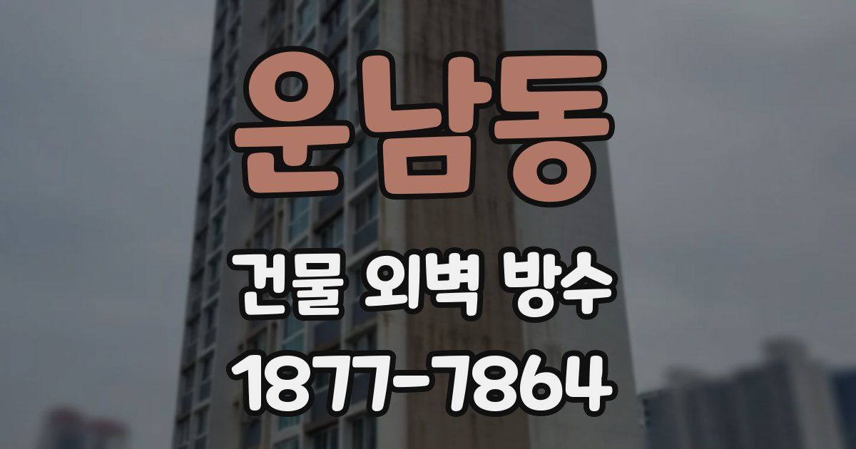 운남동 건물 외벽 방수