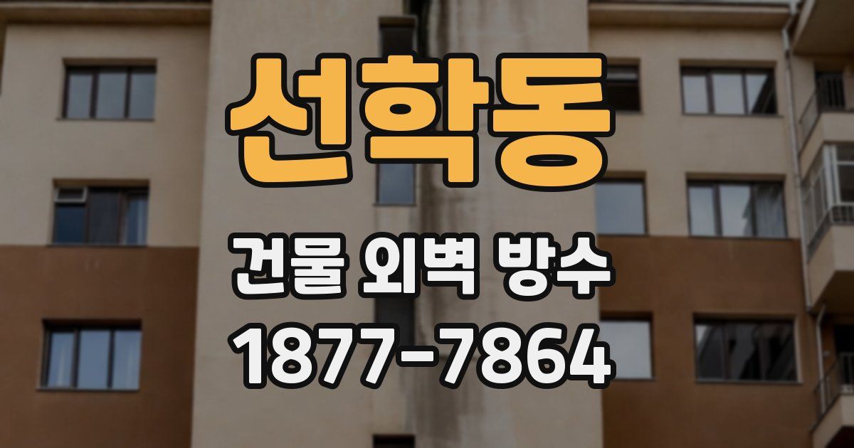 선학동 건물 외벽 방수