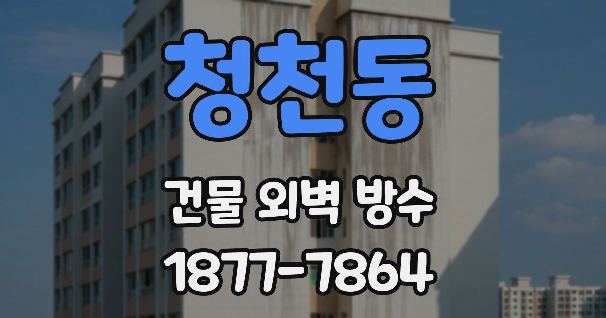 청천동 건물 외벽 방수
