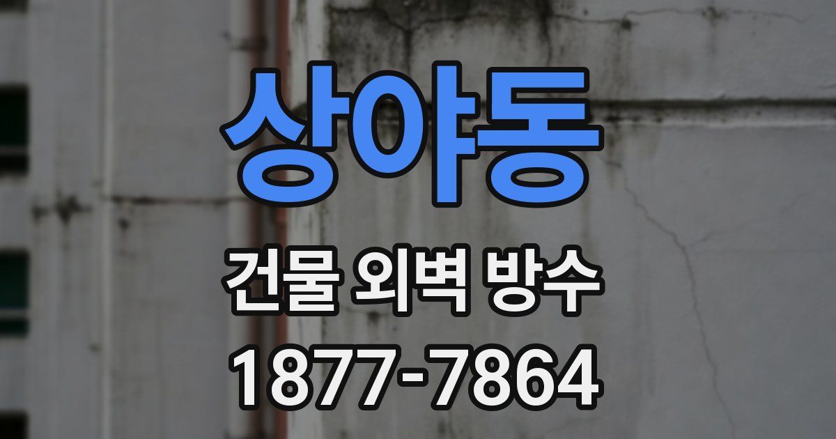 상야동 건물 외벽 방수