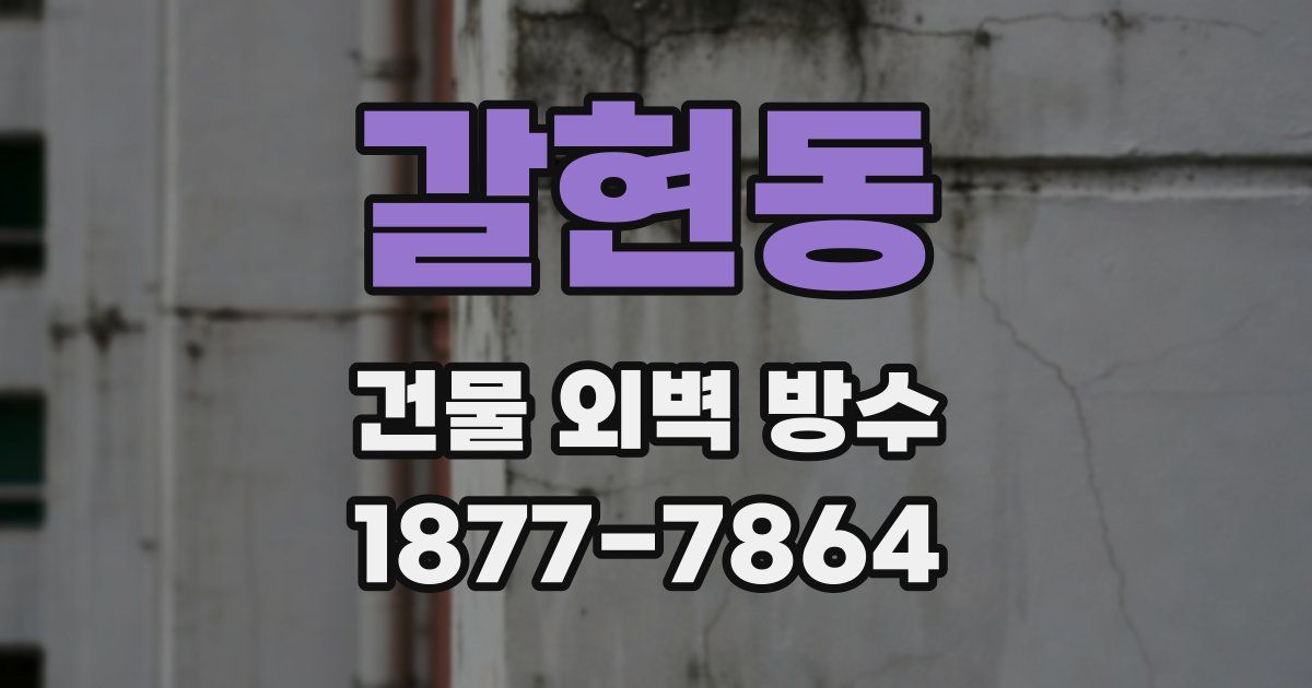 갈현동 건물 외벽 방수